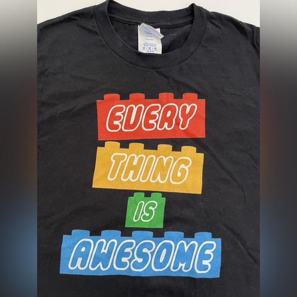 Everything is Awesome LEGO land trip T-Shirt Size Youth Medium - Picture 2 of 4